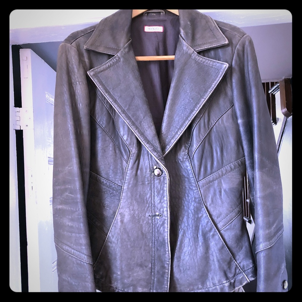 Leather coat